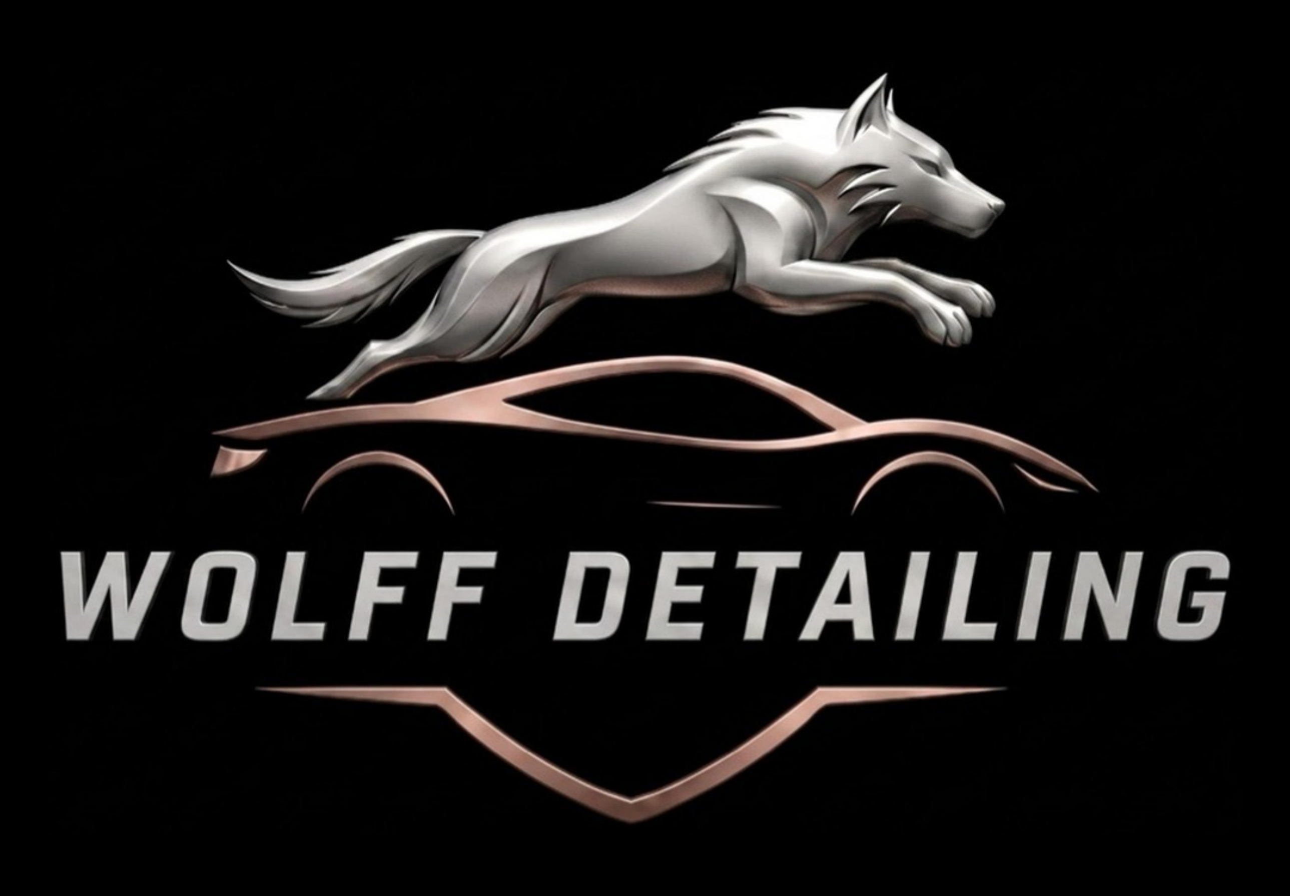 Wolff Detailing – Wolf springt über Fahrzeugsilhouette